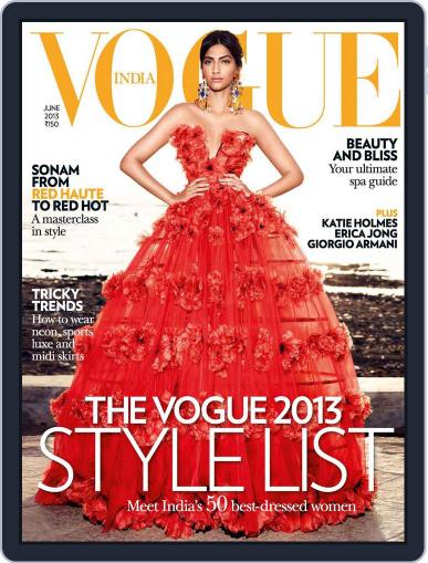 VOGUE India May 31st, 2013 Digital Back Issue Cover
