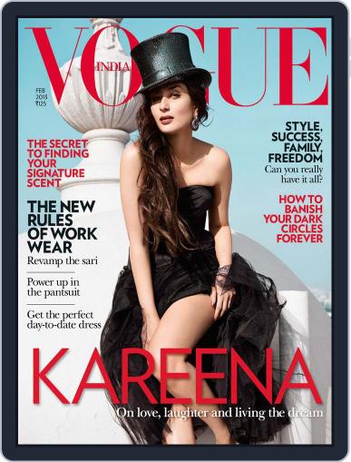 VOGUE India January 30th, 2013 Digital Back Issue Cover
