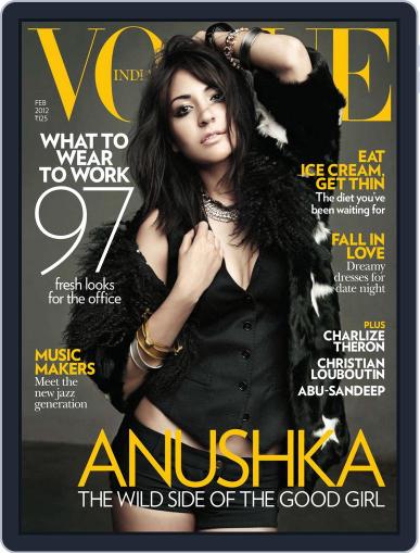 VOGUE India February 1st, 2012 Digital Back Issue Cover