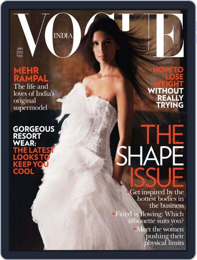 VOGUE India January 1st, 2012 Digital Back Issue Cover