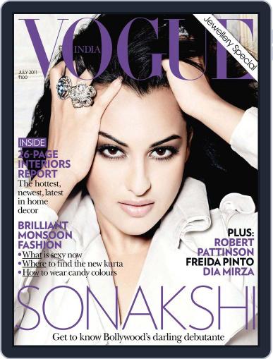 VOGUE India July 1st, 2011 Digital Back Issue Cover