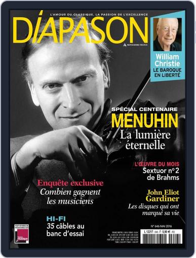 Diapason April 26th, 2016 Digital Back Issue Cover