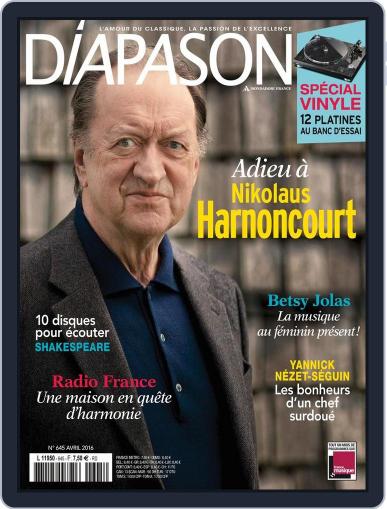 Diapason March 25th, 2016 Digital Back Issue Cover