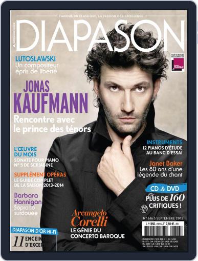 Diapason August 26th, 2013 Digital Back Issue Cover