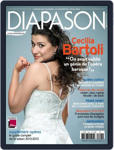 Diapason August 23rd, 2012 Digital Back Issue Cover