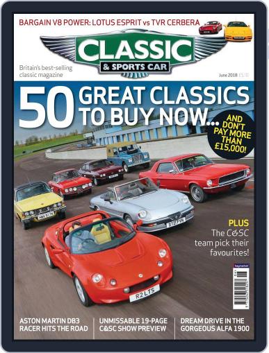 Classic & Sports Car June 1st, 2018 Digital Back Issue Cover