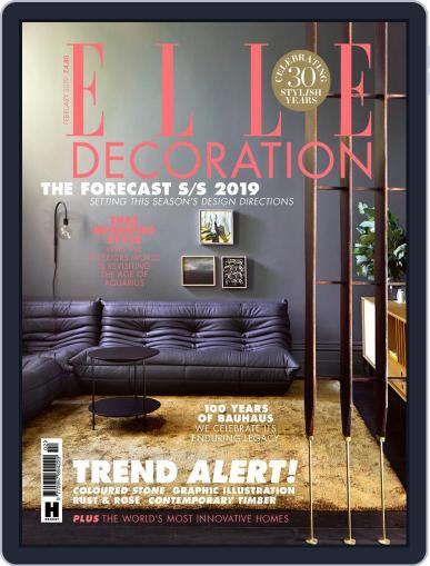 Elle Decoration UK February 1st, 2019 Digital Back Issue Cover