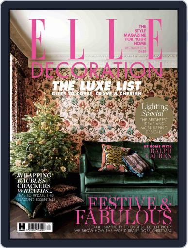 Elle Decoration UK December 1st, 2018 Digital Back Issue Cover