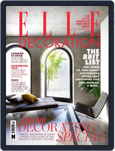 Elle Decoration UK October 1st, 2018 Digital Back Issue Cover