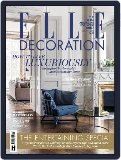 Elle Decoration UK January 1st, 2018 Digital Back Issue Cover