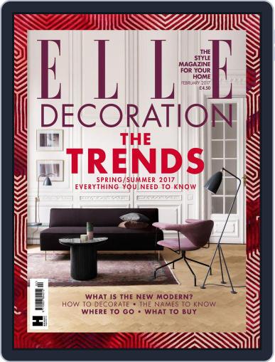 Elle Decoration UK February 1st, 2017 Digital Back Issue Cover