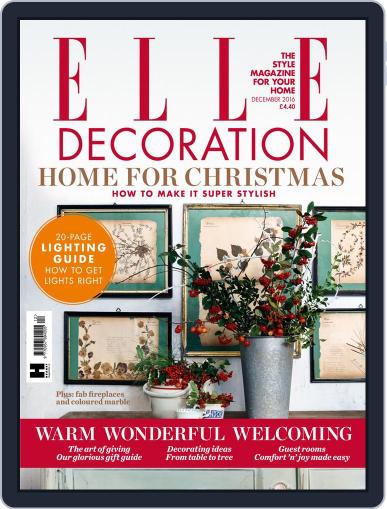 Elle Decoration UK December 1st, 2016 Digital Back Issue Cover