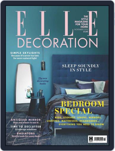 Elle Decoration UK November 1st, 2016 Digital Back Issue Cover