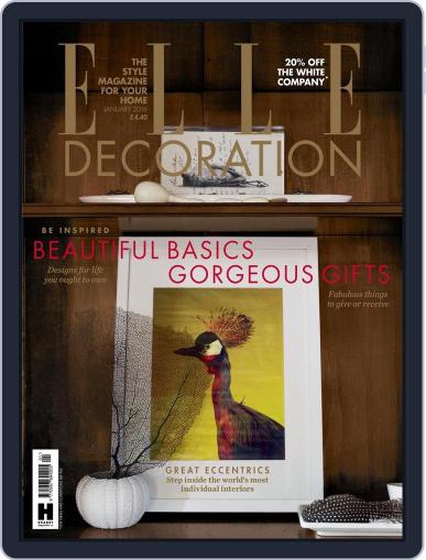 Elle Decoration UK December 3rd, 2015 Digital Back Issue Cover