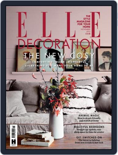 Elle Decoration UK October 7th, 2015 Digital Back Issue Cover