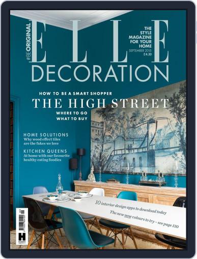 Elle Decoration UK August 5th, 2015 Digital Back Issue Cover