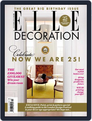 Elle Decoration UK September 3rd, 2014 Digital Back Issue Cover