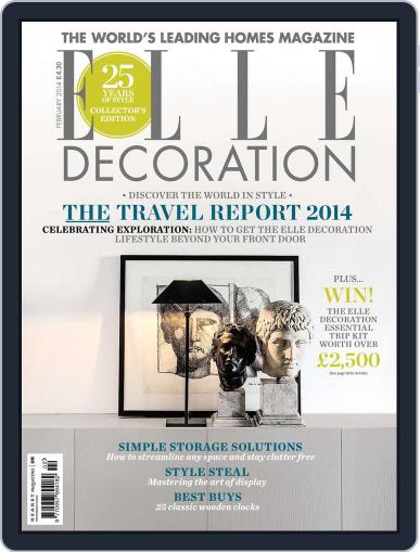 Elle Decoration UK January 1st, 2014 Digital Back Issue Cover