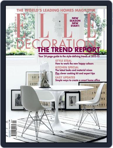 Elle Decoration UK August 2nd, 2012 Digital Back Issue Cover