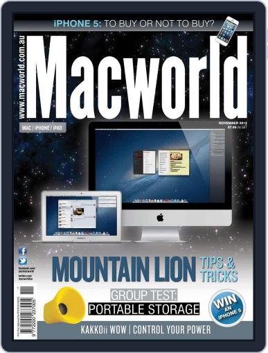 Macworld Australia November 1st, 2012 Digital Back Issue Cover