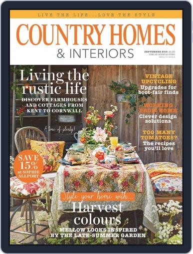 Country Homes & Interiors August 4th, 2016 Digital Back Issue Cover