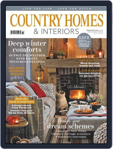Country Homes & Interiors February 1st, 2016 Digital Back Issue Cover