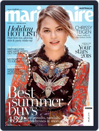Marie Claire Australia January 1st, 2018 Digital Back Issue Cover