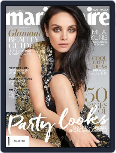 Marie Claire Australia December 1st, 2017 Digital Back Issue Cover