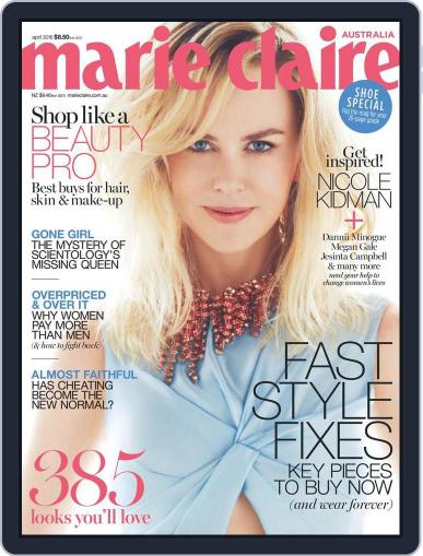 Marie Claire Australia March 3rd, 2016 Digital Back Issue Cover