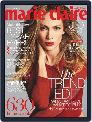 Marie Claire Australia January 7th, 2016 Digital Back Issue Cover