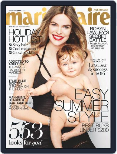 Marie Claire Australia November 27th, 2015 Digital Back Issue Cover