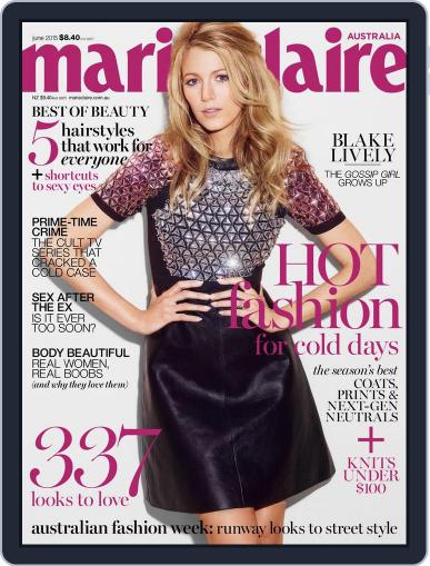 Marie Claire Australia June 1st, 2015 Digital Back Issue Cover