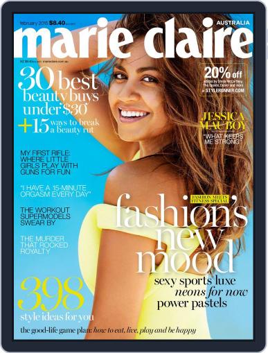 Marie Claire Australia January 9th, 2015 Digital Back Issue Cover