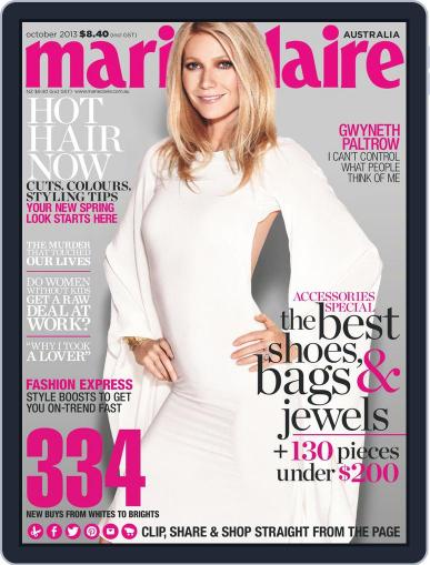 Marie Claire Australia September 5th, 2013 Digital Back Issue Cover