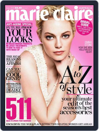 Marie Claire Australia April 6th, 2013 Digital Back Issue Cover