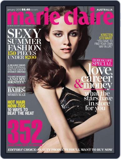 Marie Claire Australia December 6th, 2012 Digital Back Issue Cover