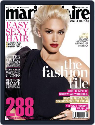Marie Claire Australia July 4th, 2012 Digital Back Issue Cover