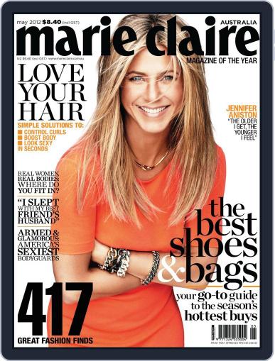 Marie Claire Australia April 9th, 2012 Digital Back Issue Cover