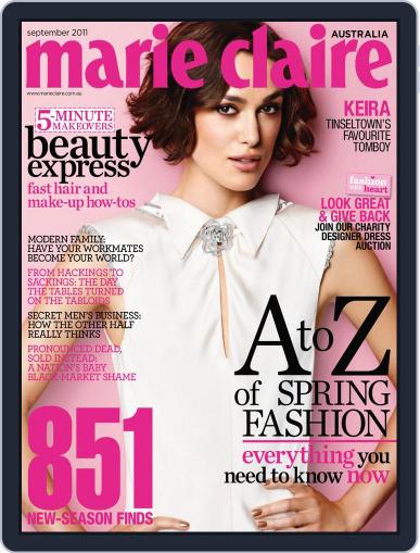 Marie Claire Australia August 4th, 2011 Digital Back Issue Cover