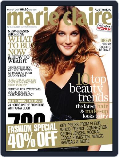 Marie Claire Australia February 1st, 2011 Digital Back Issue Cover