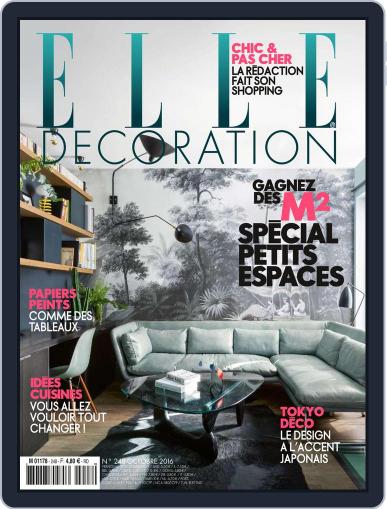 Elle Décoration France October 1st, 2016 Digital Back Issue Cover