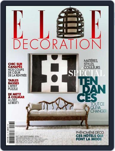Elle Décoration France September 1st, 2016 Digital Back Issue Cover