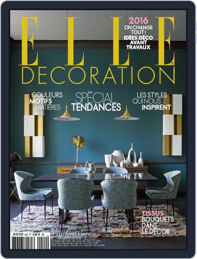 Elle Décoration France January 18th, 2016 Digital Back Issue Cover