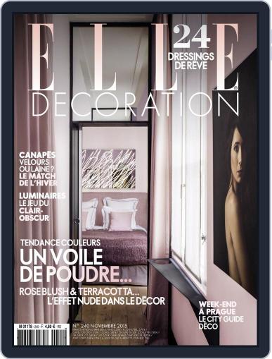 Elle Décoration France October 31st, 2015 Digital Back Issue Cover