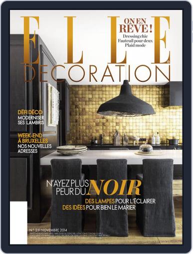 Elle Décoration France October 21st, 2014 Digital Back Issue Cover