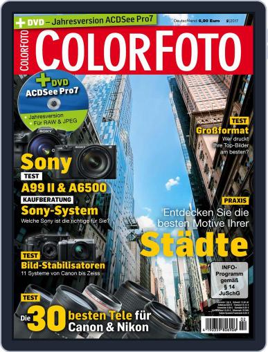 Colorfoto February 1st, 2017 Digital Back Issue Cover