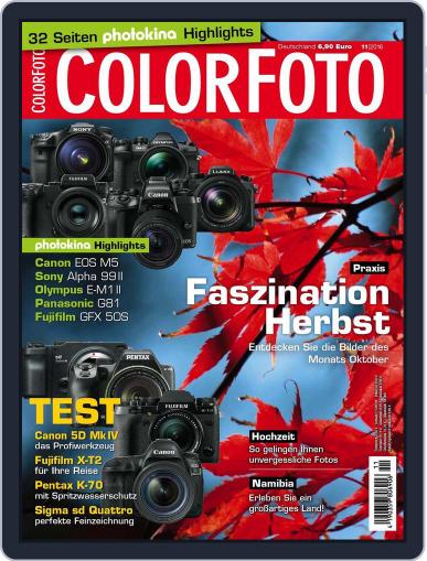 Colorfoto October 11th, 2016 Digital Back Issue Cover