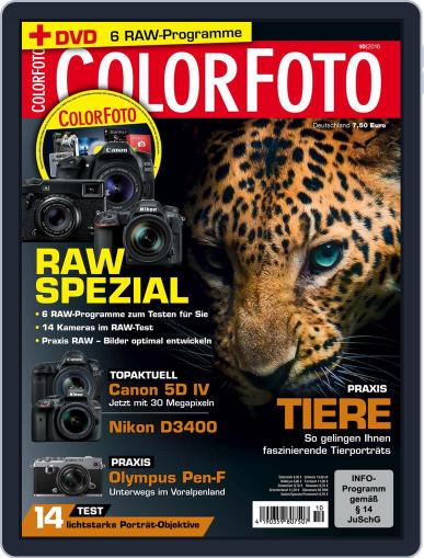 Colorfoto September 8th, 2016 Digital Back Issue Cover