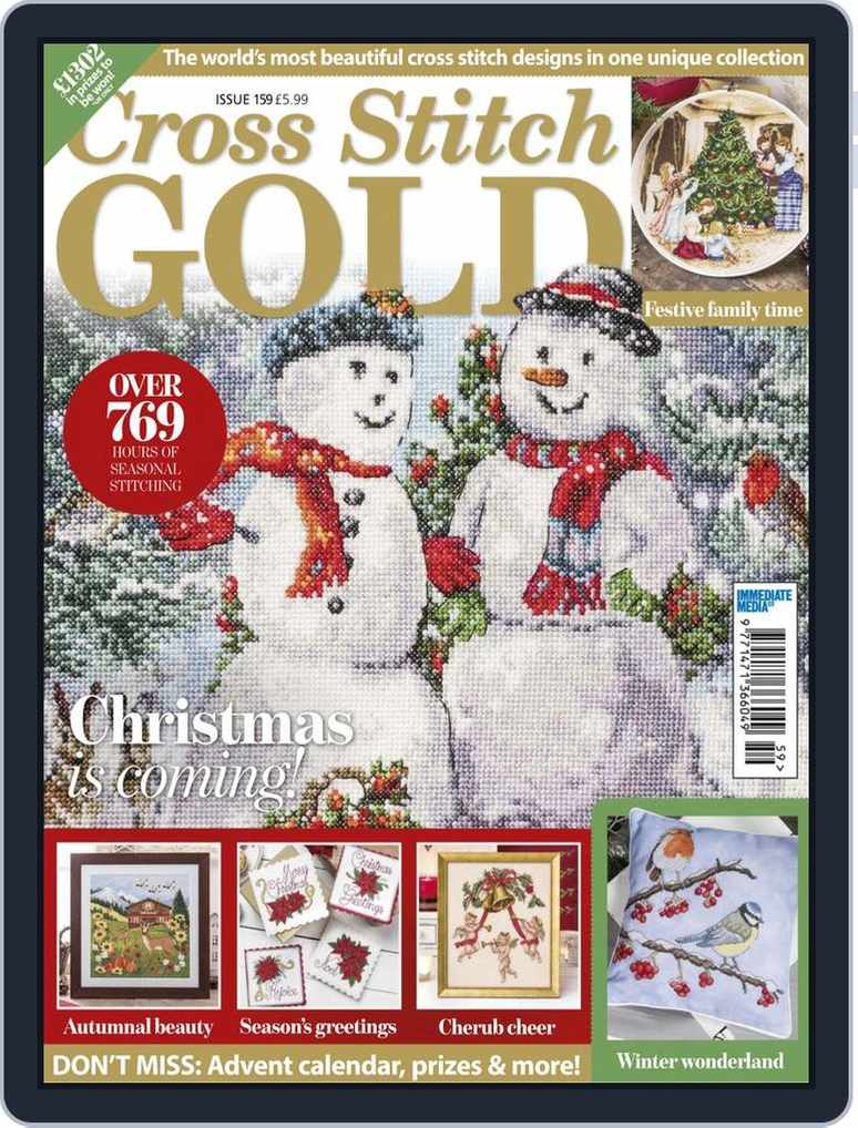 Lot of 3 UK Cross Stitch Gold Magazines & 1 TheWorld of Cross Stitching  Magazine