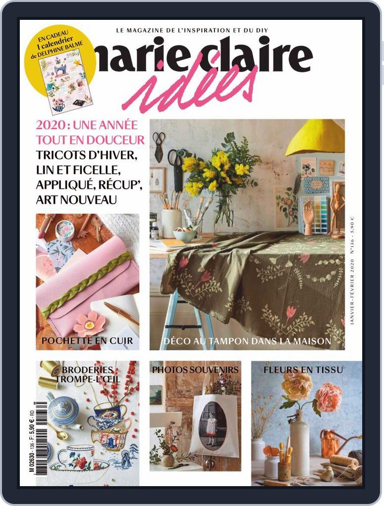 Marie Claire Idées (Digital) Subscription                    January 1st, 2020 Issue